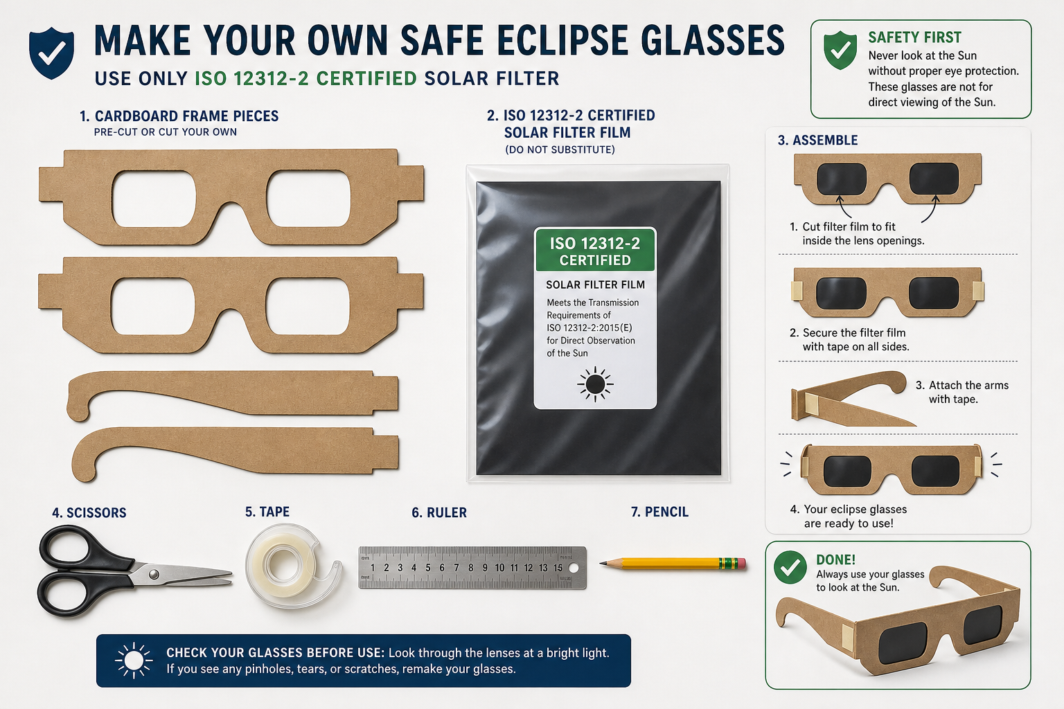 How to Make Eclipse Glasses Safely for Solar Viewing